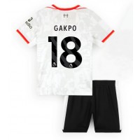 Camiseta Liverpool Cody Gakpo #18 Tercera Equipación para niños 2024-25 manga corta (+ pantalones cortos)